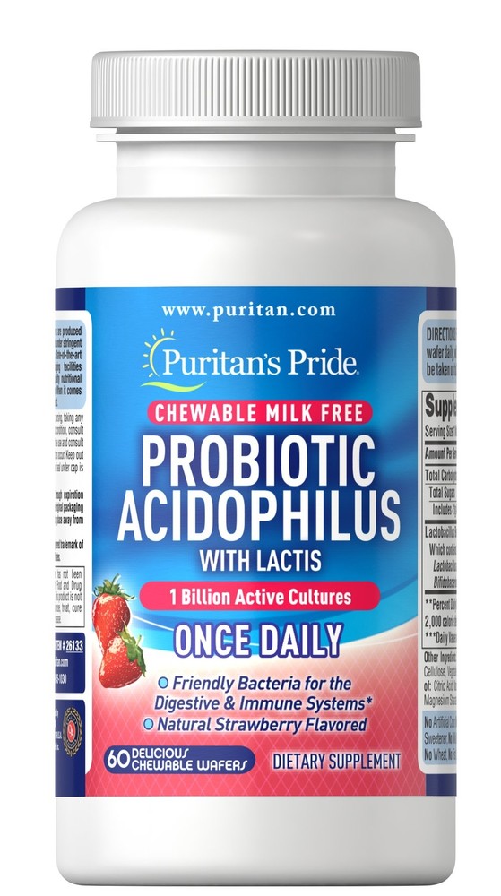 Puritan's Pride Chewable Probiotic Acidophilus with Lactis-60   Chewables