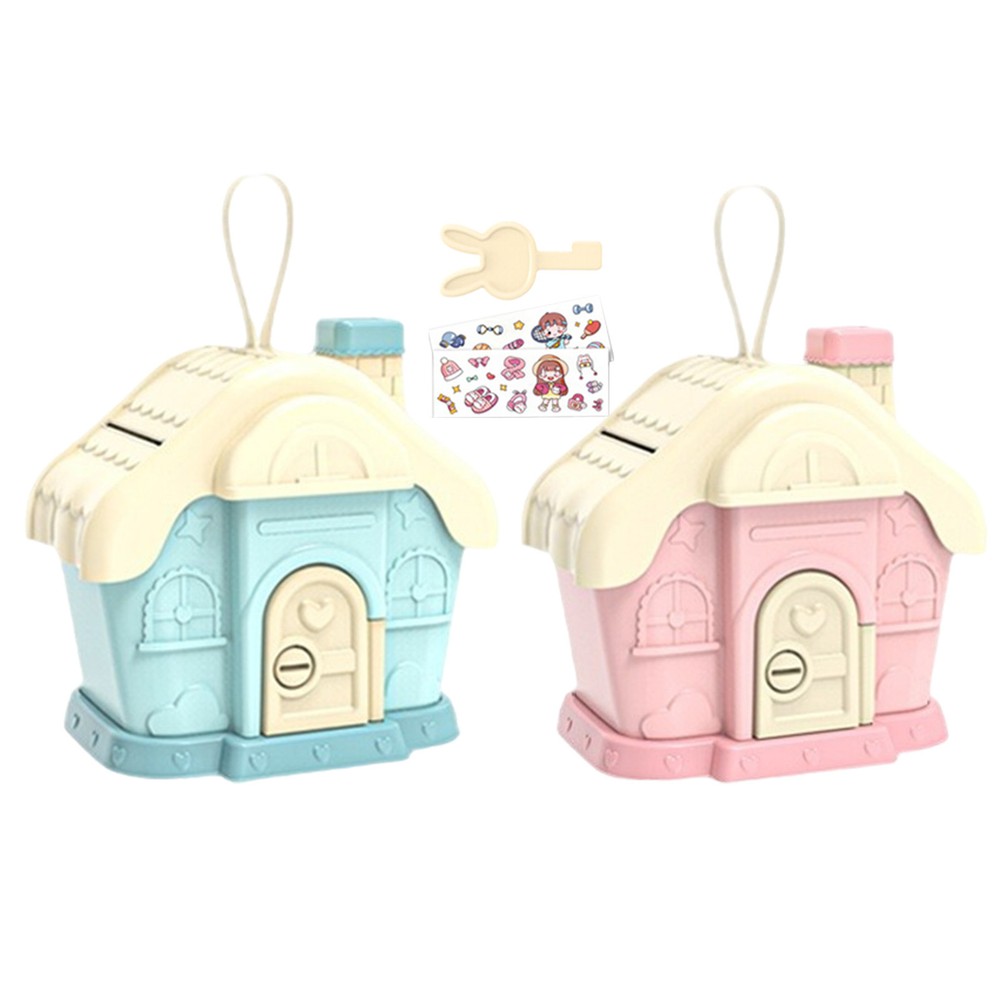 House Shape Kids Money Box Coin Bank Creative Saving Coin Box Cute Coin Bank