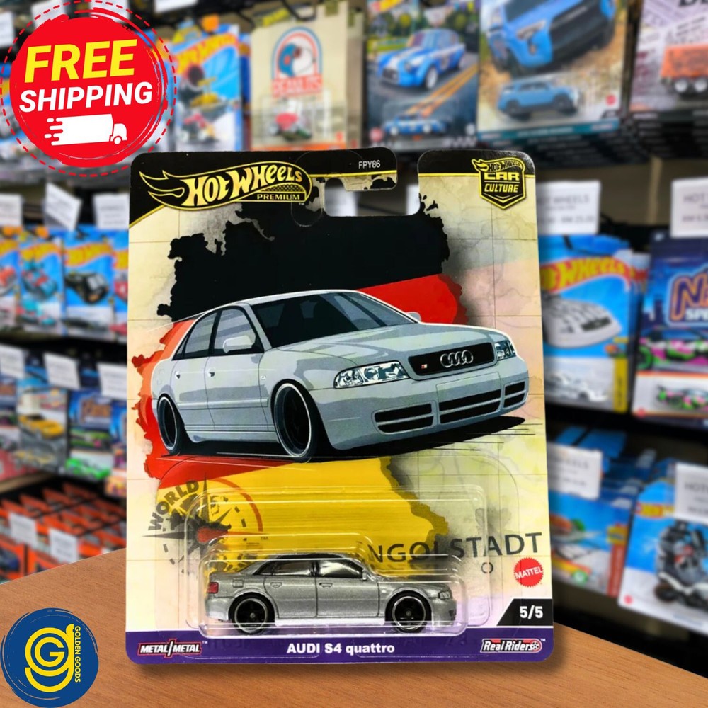 Hot Wheels Audi S4 quattro 2024 Car Culture: World Tour Silver Metallic Car