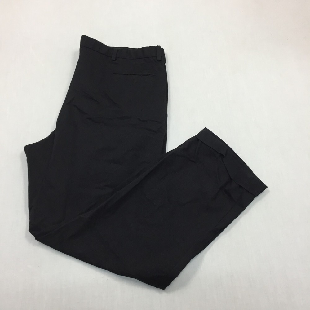 Dockers Chino Trousers Polyester Mix Pants Straight Fit Mens Size 42W 32L Black