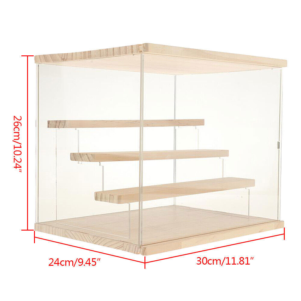 Clear Acrylic Countertop Display Case – Dustproof Organizer Stand Made in USA