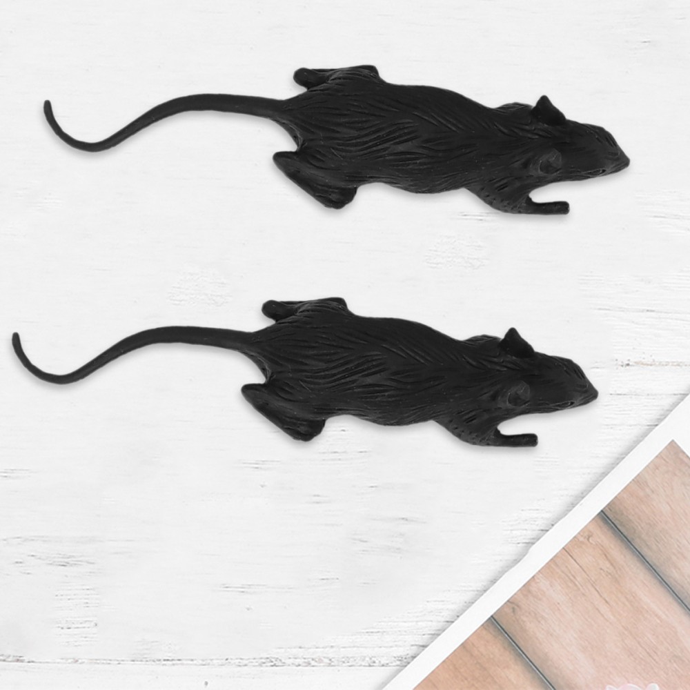 24 Realistic Fake Rat Props for Halloween Pranks and Party Decorations
