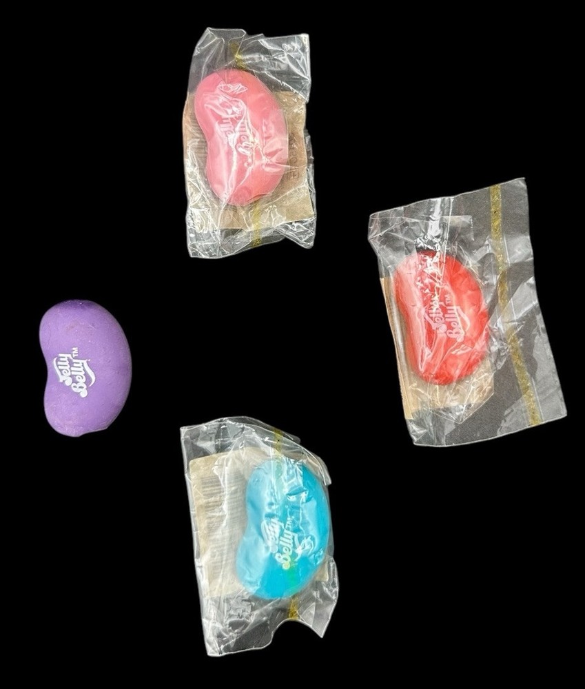 Jelly Belly Scented Pencil Toppers in Purple Pink Red Blue