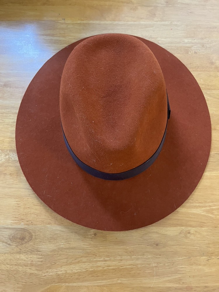 Pantropic Lite Felt Fedora Hat - BW12S - Large - Water Repellent - Burnt Orange
