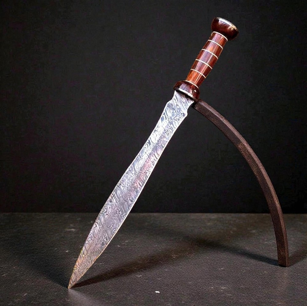 CUSTOM HAND MADE FORGED DAMASCUS STEEL GLADIATOR GLADIUS SWORD 735