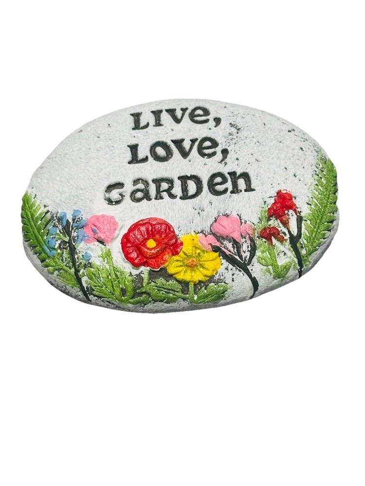 Decorative Concrete Garden Stones for Flowers & Seasonal Decor 3 Inch