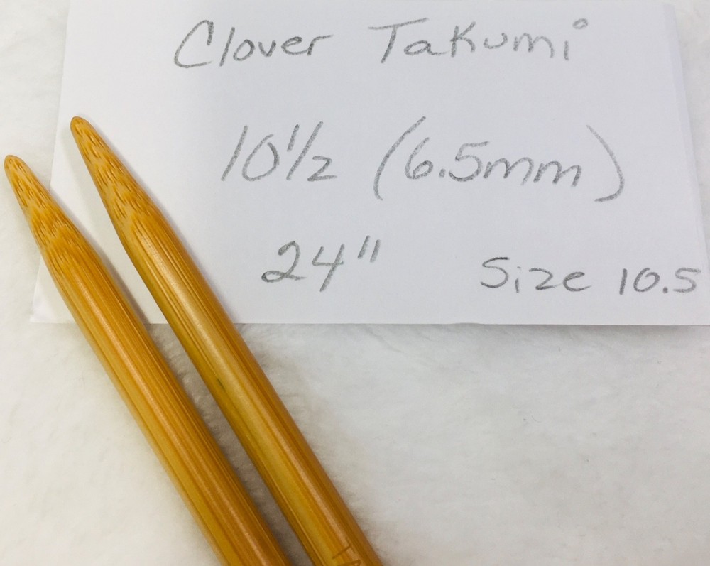 Clover 24” Takumi Bamboo Circular Knitting Needles Size 10.5 (6.5 mm) Pre-owned