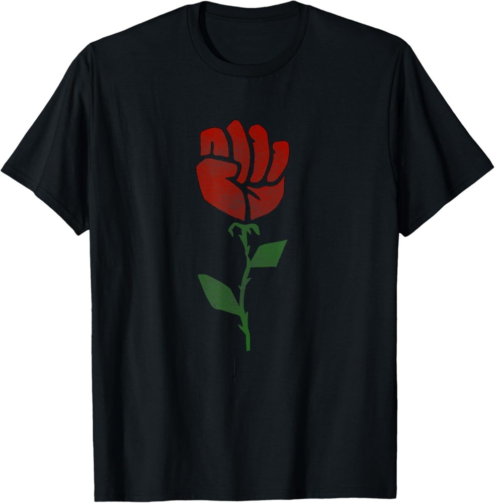 Democratic Socialist Rose Political Solidarity Pro Socialism T-Shirt Hoodie