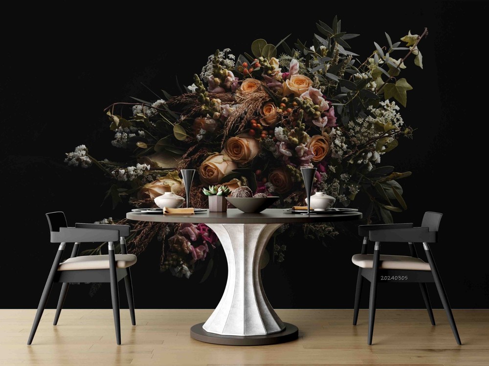 3D Bouquet Plant Closeup Wall Murals Wallpaper Murals Wall Sticker 2