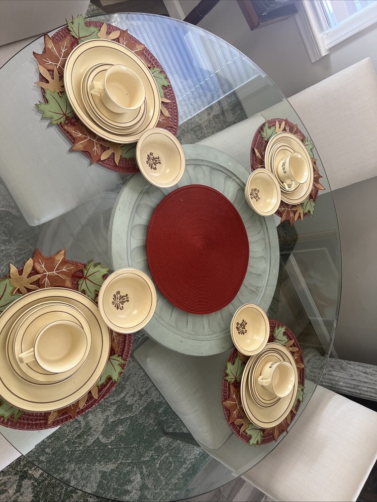 Pfaltzgraff Village Dinnerware set Full 4 Piece Seating Plus 6 Extra Pieces More