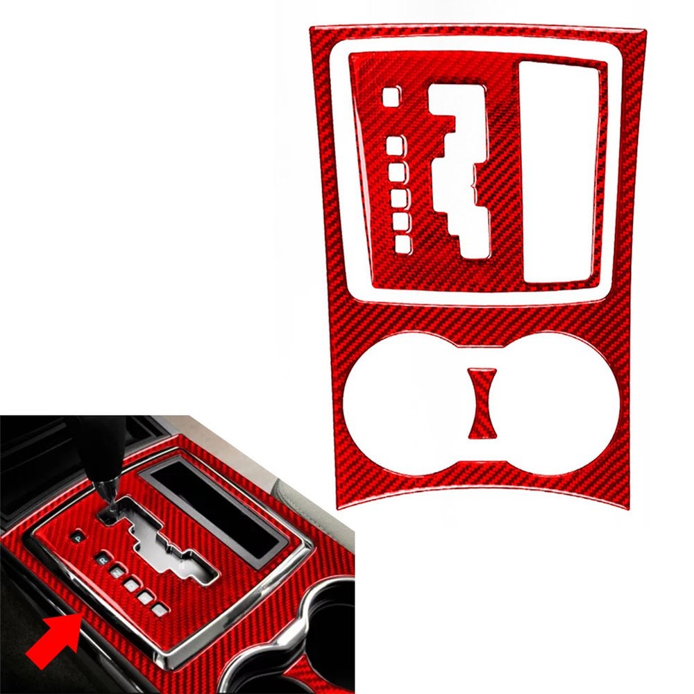 3pcs Red Gear Shift Panel Cover Trim For Chrysler 300 For Dodge Charger 2008-10