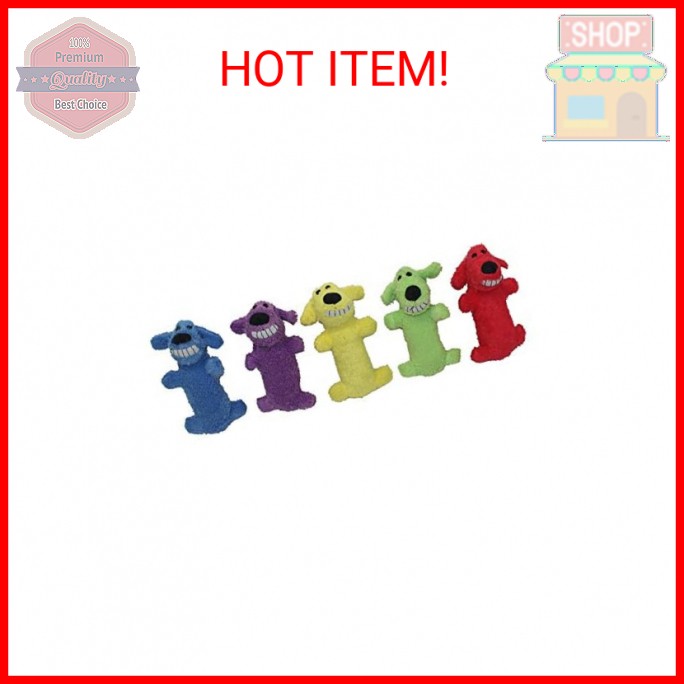 Colorful 6-Inch Loofa Dog Chew Toy by MultiPet - Pack of 2