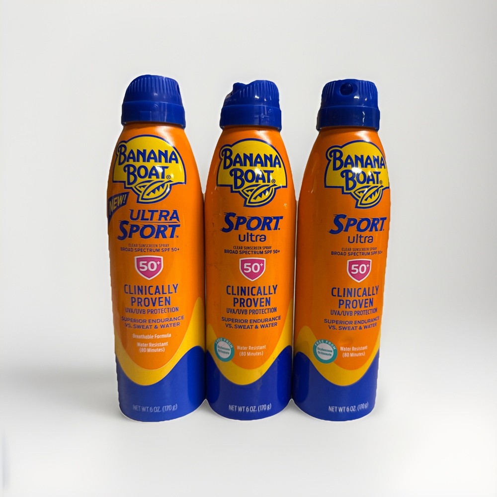 Banana Boat Ultra Sport SPF 50 Sunscreen Spray 6oz 3-Pack