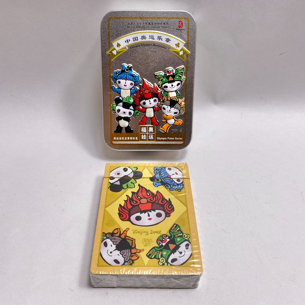 Beijing 2008 Olympics Playing Cards Deck with Tin Brand New