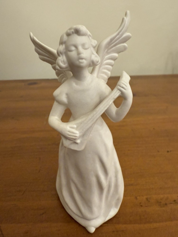 Vintage Goebel Angel choir singing White Porcelain Figurine W Germany HE36A