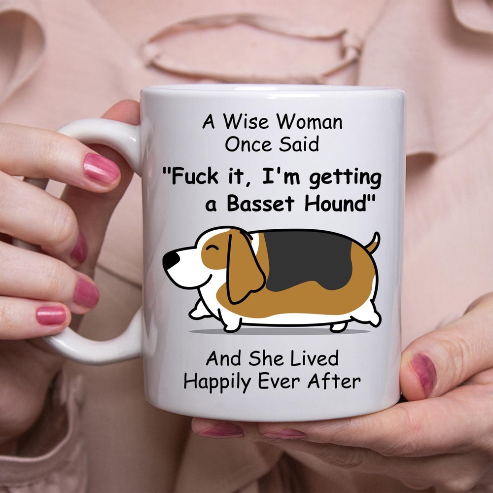 Funny Basset Houndgift For Women White Coffee Mug Coffee Cup
