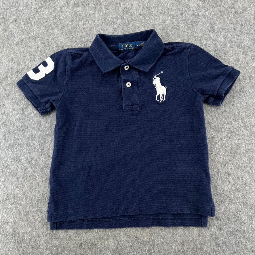 Polo Ralph Lauren Rugby Big Pony Navy Blue 100% Cotton Polo Shirt Toddler 4T