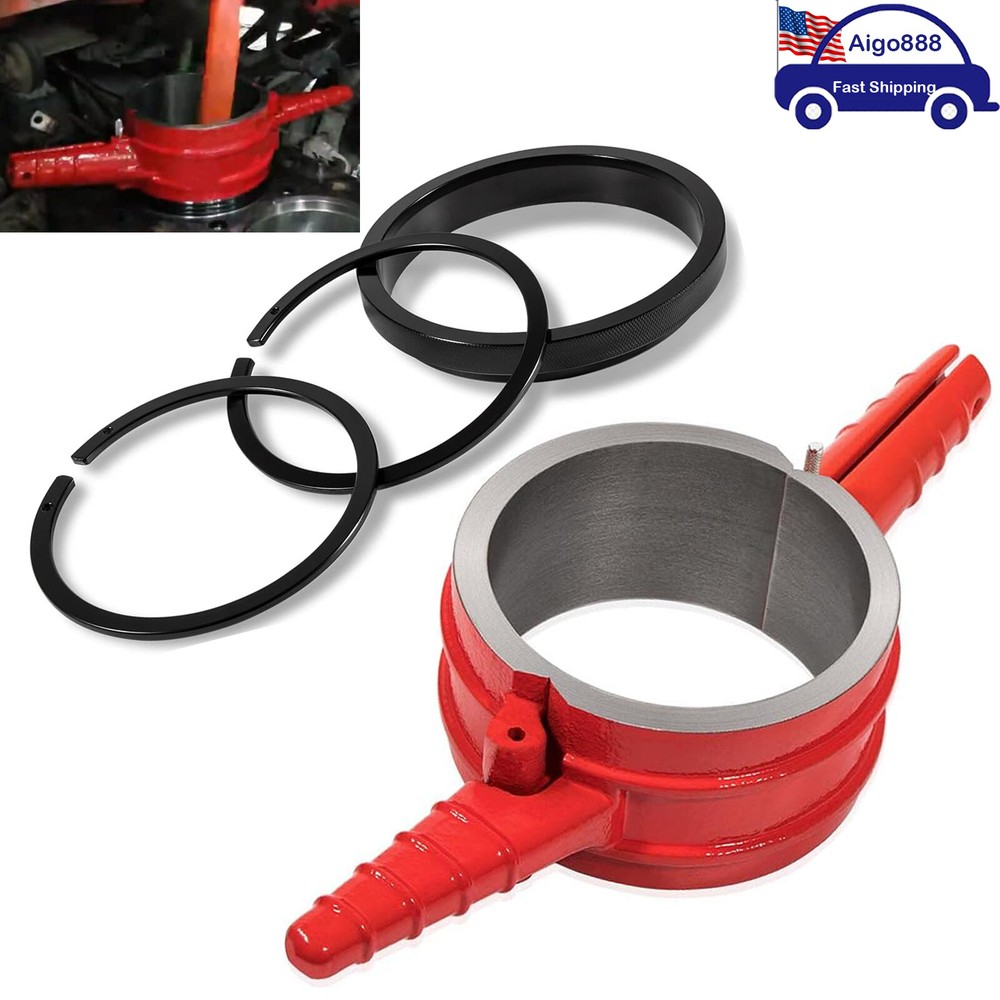 Piston Ring Compressor Tool 7040 & Anti-Polishing Rings for Cummins ISX QSX C-15
