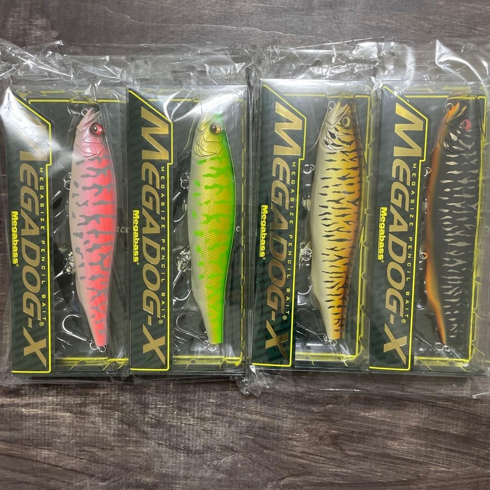 Megabass Megadog-X 2022 Lucky Bag Tiger Topwater Lure Set, Unused