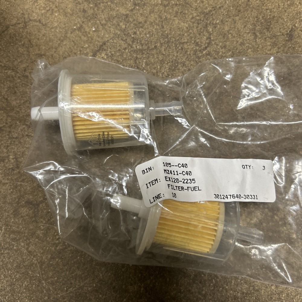 GENUINE OEM EXMARK PART # 120-2235 FUEL FILTER 2 PACK