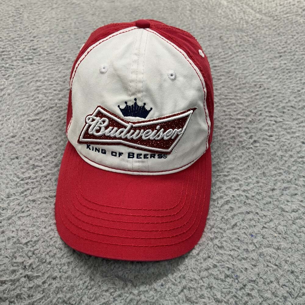 Budweiser Hat Cap Mens One Size Strapback Bling Womens King of beers