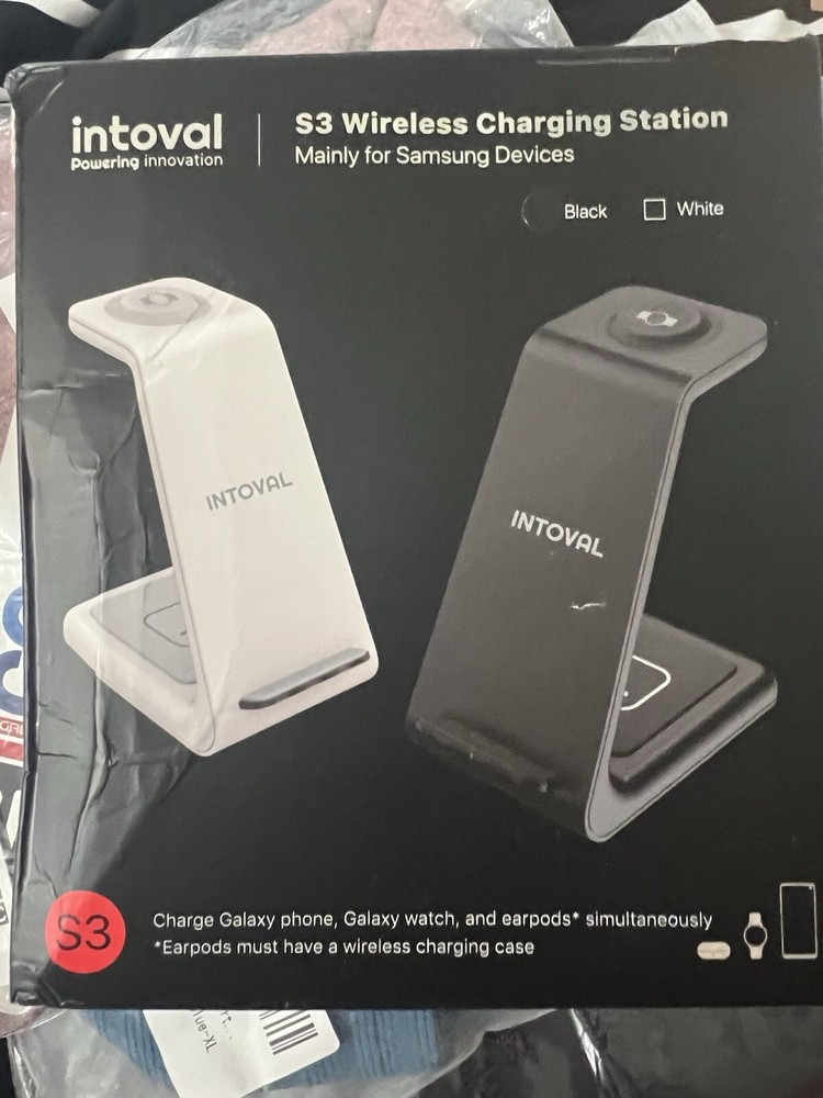 Intoval A3 Wireless Charging Station Black For  Samsung Devices