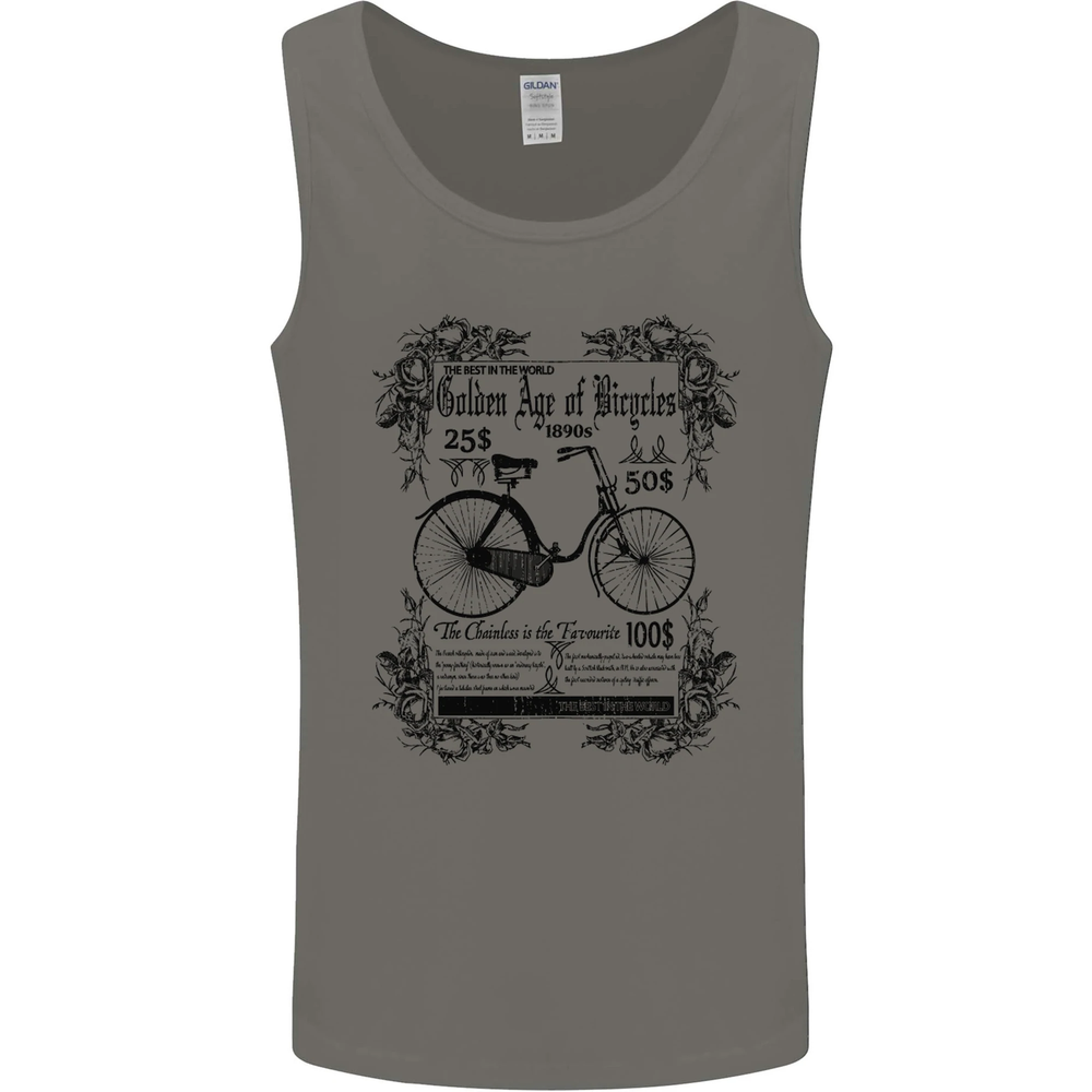 Golden Age of Bicycles Cycling Cyclist Mens Vest Tank Top