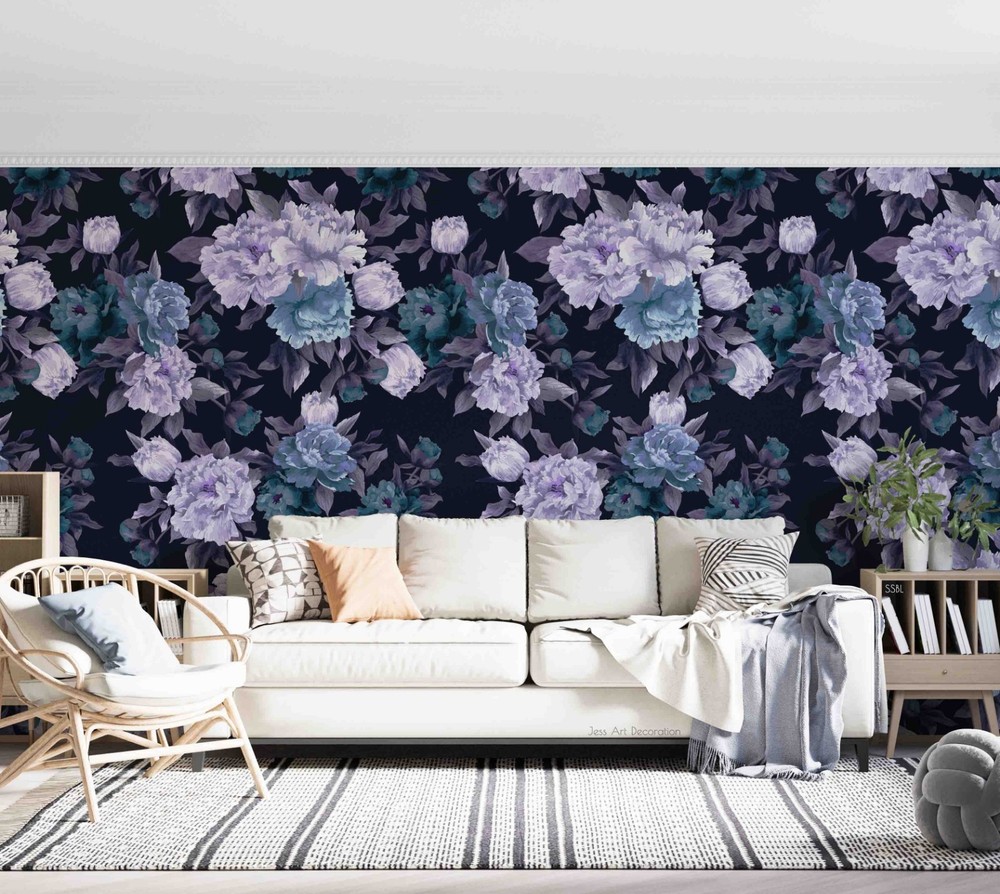 3D Baroque Style Flowers Pattern Wall Murals Wallpaper Murals Wall Sticker 38