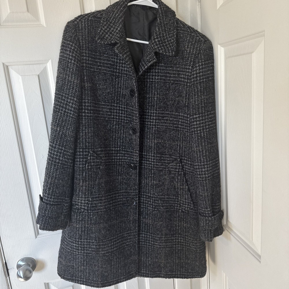J CREW Plaid Thompson Car Coat 38/L