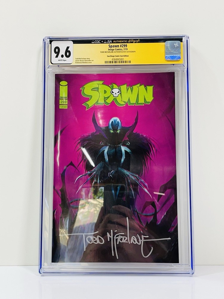 CGC 9.6 Spawn #299  Mattina San Diego Comic-Con Ed.  SIGNED BY TODD MCFARLANE