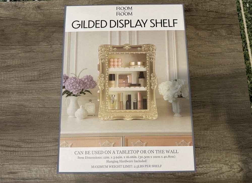 Gilded Display Shelf Five Below TikTok Viral Gold Brand New Room2Room