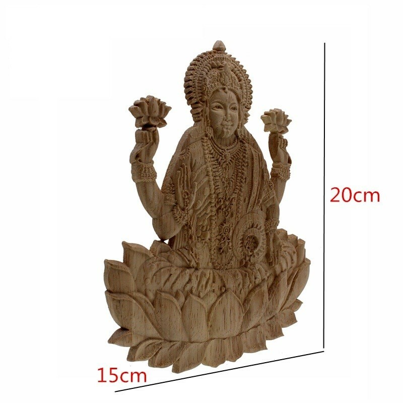 handmade carving natural new wooden statue for decal vintage Home office decor