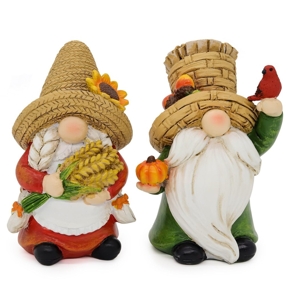 Fall Scarecrow Gnomes Decorations for Home Handmade Thanksgiving Pumpkin Gnom...
