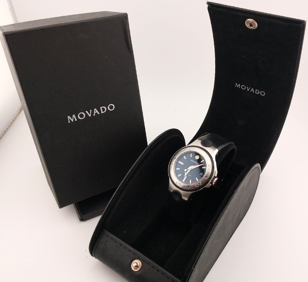 Movado Men's Series 800 Stainless Steel W/Black Dial;Model #84.65.1851.1~ Cool