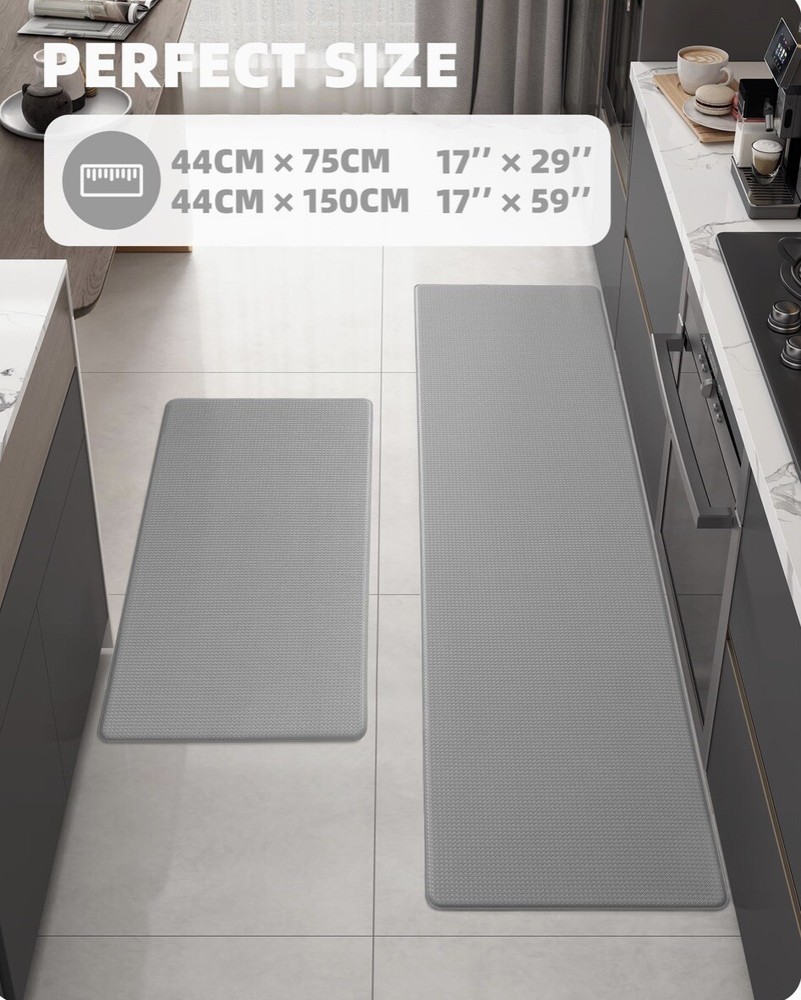 Kitchen Rug Non Skid Waterproof Anti Fatigue Standing Mat Cushion Support