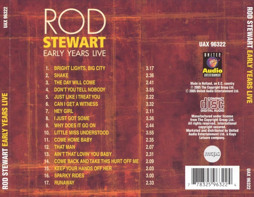 Rod Stewart Early Years Live New CD Unveils Legendary Performances
