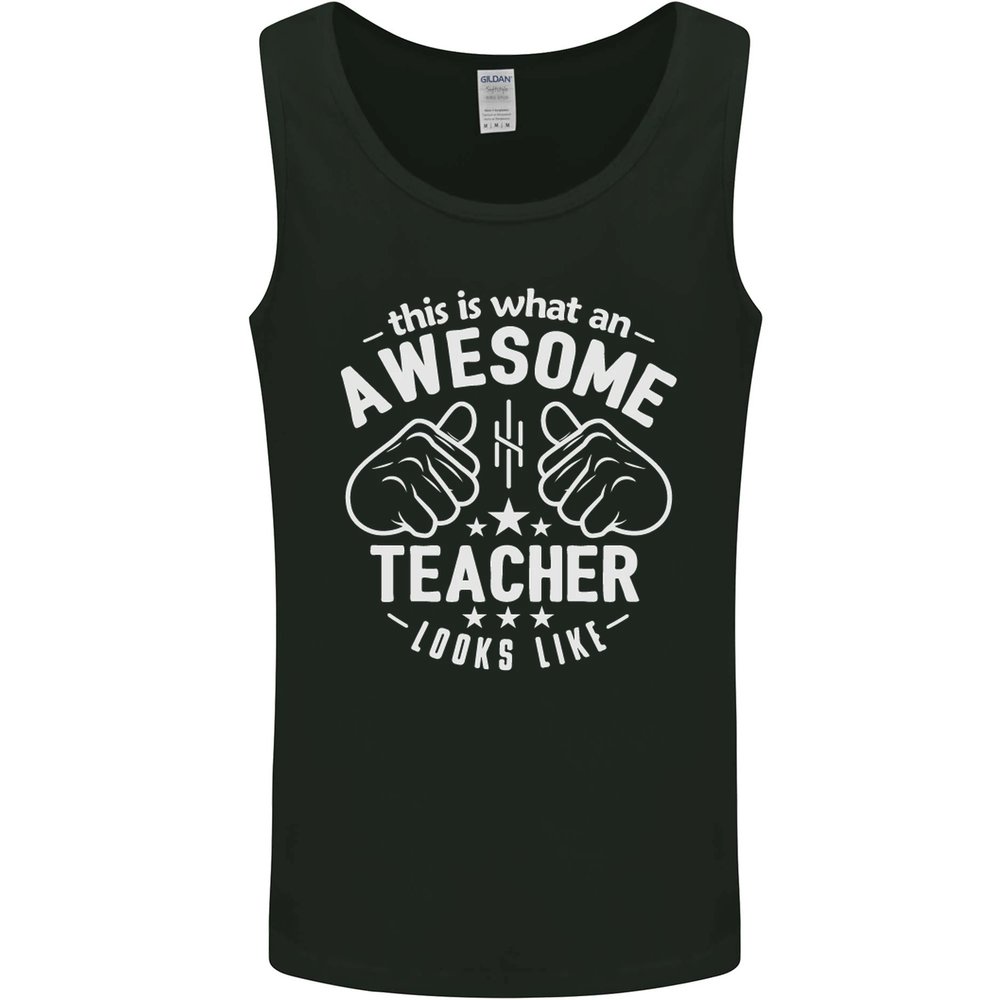 This Is What an Awesome Teacher Looks Like Mens Vest Tank Top