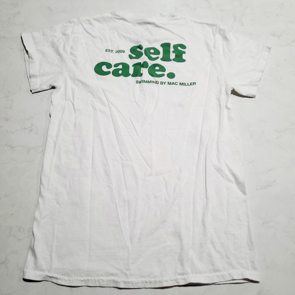 Mac Miller Self Care Swimming Tour Concert Merch Promo T-Shirt White RARE Small