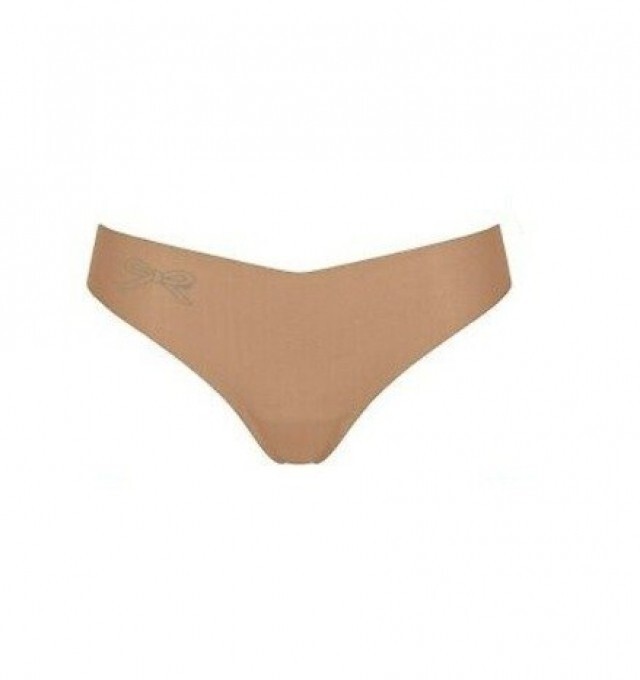 UK Small - New Sloggi 'Touch It H String' Thong Brown UK Size Small