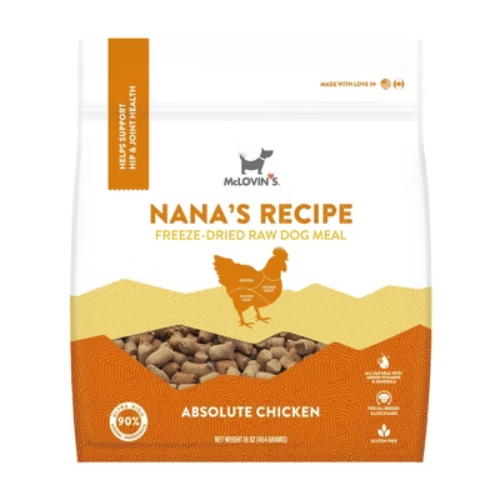 McLovins Nana's Recipe Chicken Flavor Freeze-Dried Dog Food 16oz
