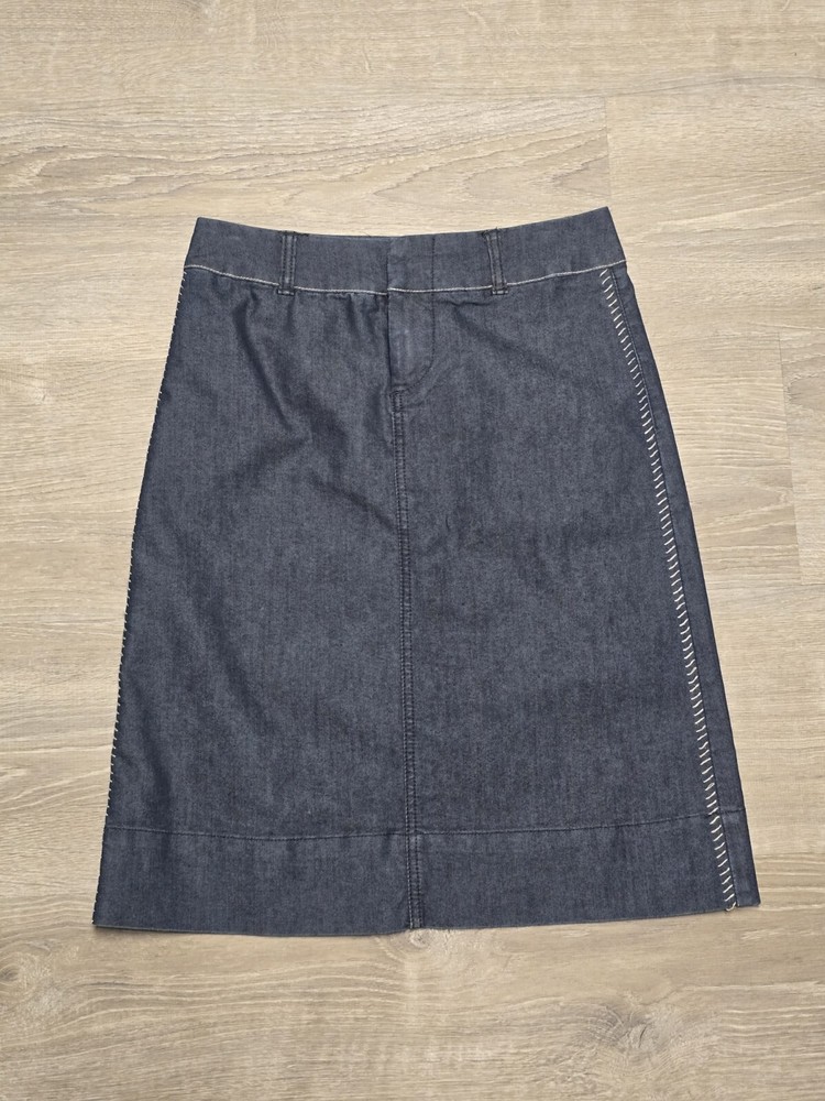 Apostrophe Womens Denim Midi Skirt Size 2 Mid-Length Casual Skirt