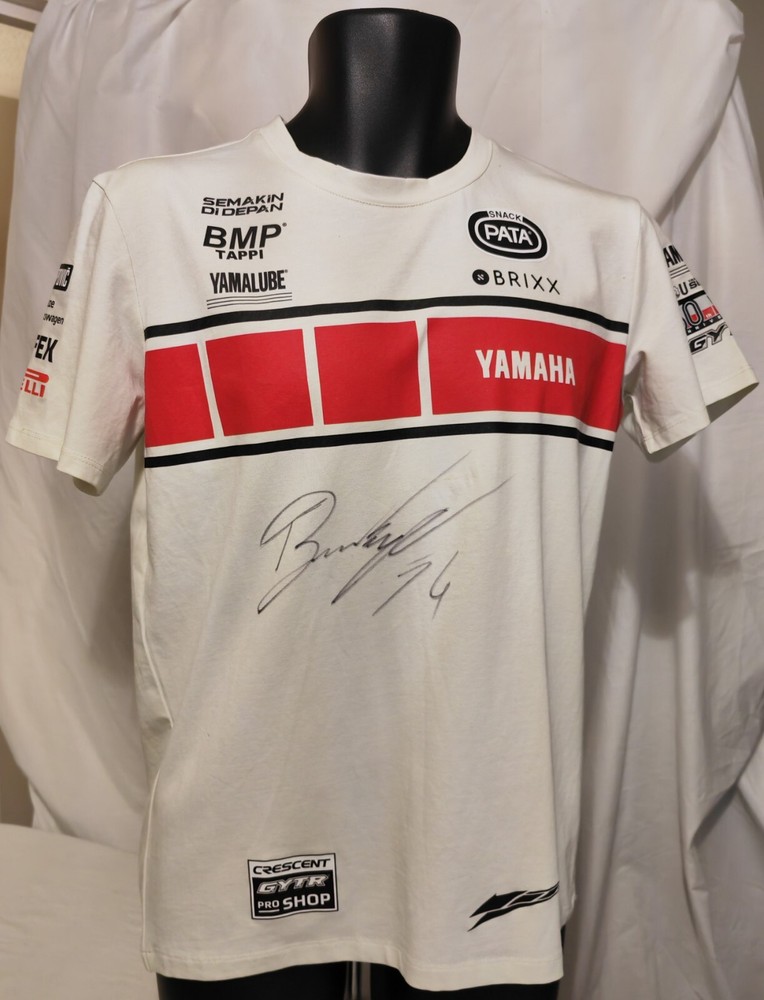 60th Anniversary Yamaha T Shirt Signed By Toprak Razgatlioglu, Medium Size