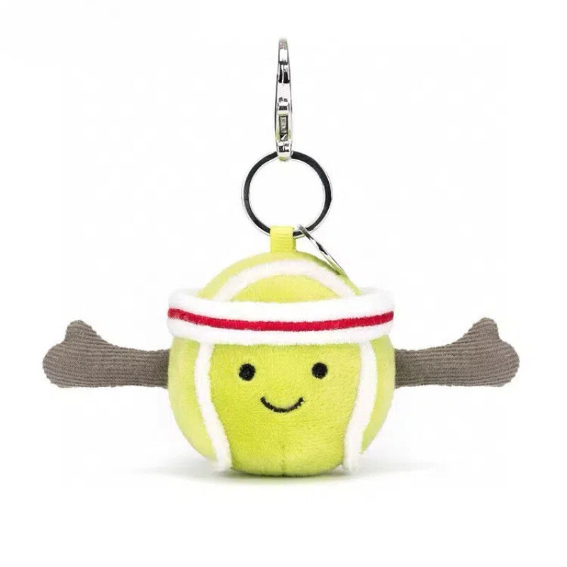 Jellycat Amuseables Tennis Ball Keychain Charm Bag Clip