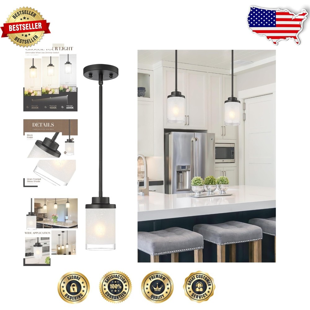 Dimmable Glass Pendant Light for Modern Indoor Home Lighting