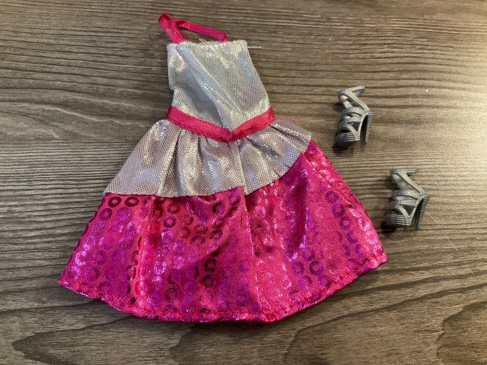 Mattel  Barbie Doll Clothes  Multicolor Dress Shoes Outfit Lot