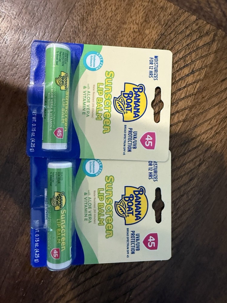 Banana Boat Sunscreen Lip Balm 2-Pack SPF Protection