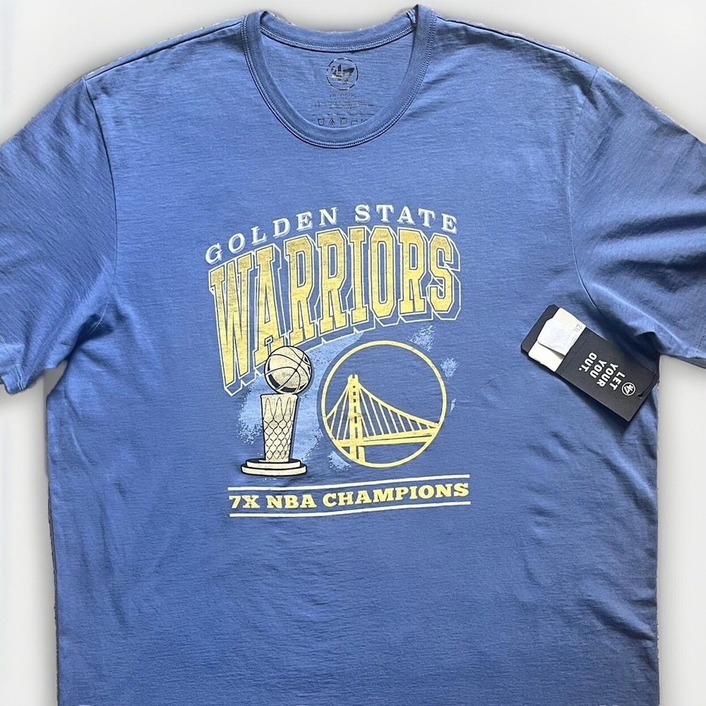 NWT 47 Brand Golden State Warriors Mens T-Shirt XXL 7X NBA Champions