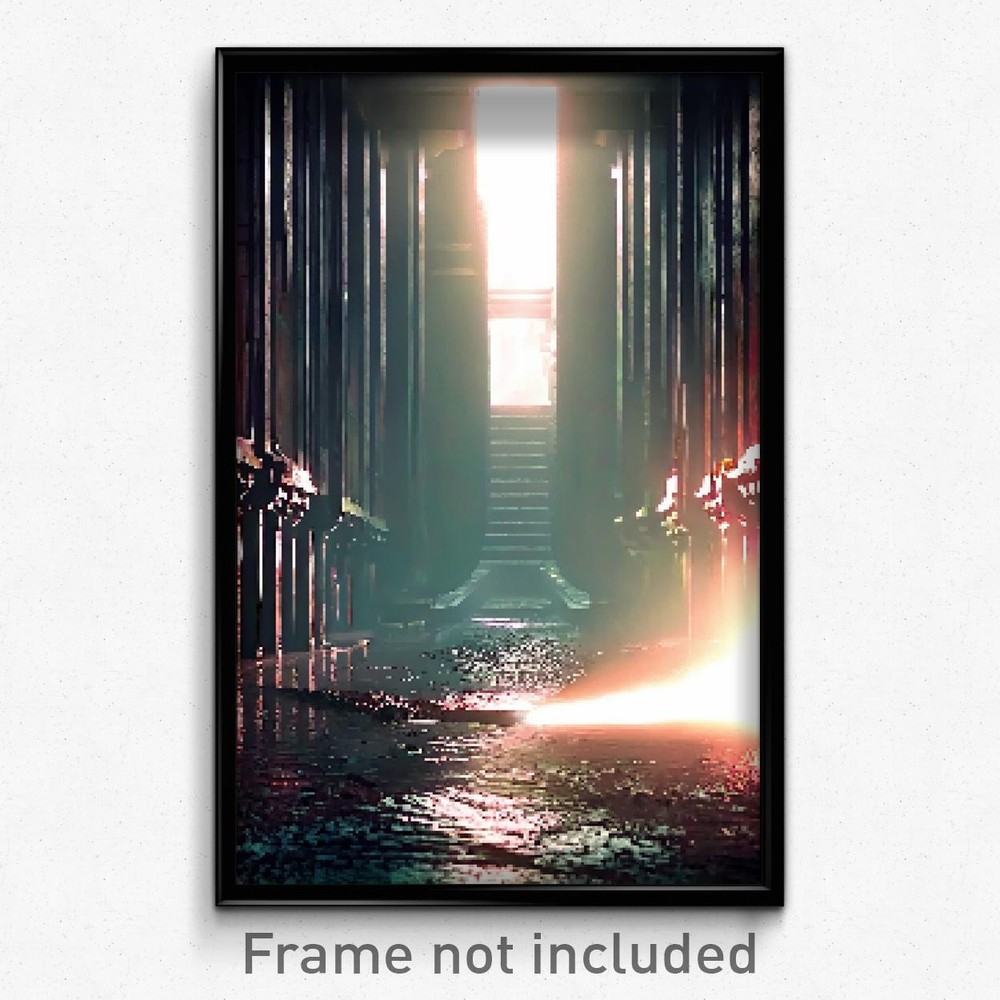 8-Bit Psychedelic Sewer Pixel Art Poster - Trippy Video Game Print