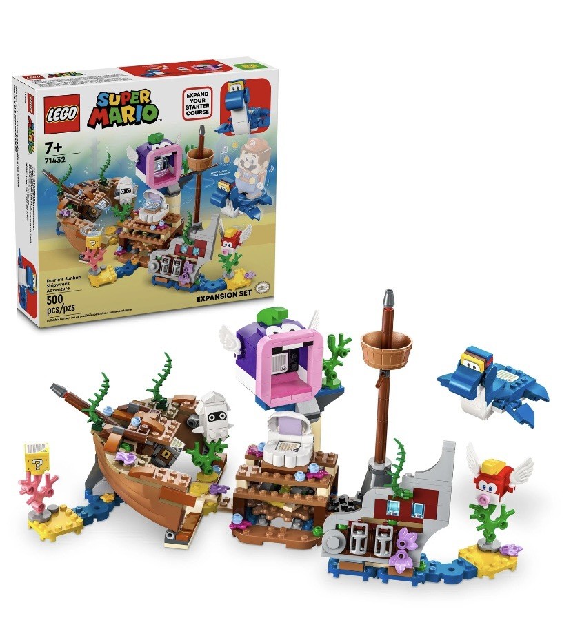 LEGO Super Mario: Dorrie's Sunken Shipwreck Adventure Expansion Set (71432)