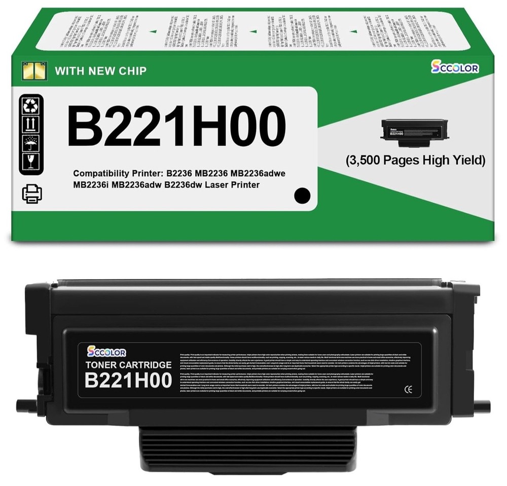 B221H00 Black Toner Cartridge for Lexmark B2236dw MB2236adw B2236 3,500 Pages
